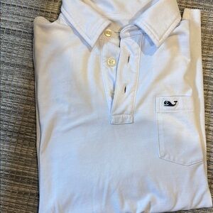 Vineyard Vines Polo Shirt with whale logo, white